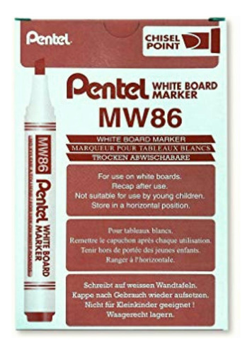 Pentel Mw86-b Marcador Para Pizarrón Blanco/rojo
