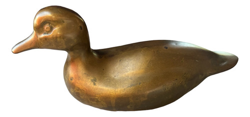 Pato Decoracion De Bronce Pátina (Usado)