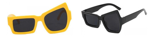 2 Gafas De Sol De Fiesta Vintage Asimétricas Para Hip Hop