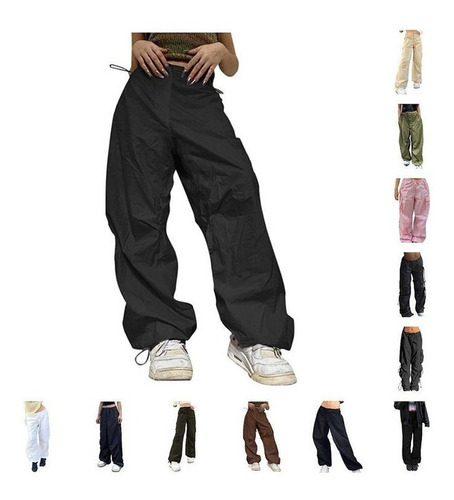 Pantalones De Paracaídas Para Mujer Pantalones Cargo Holgado