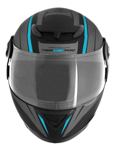 Capacete para moto  integral Pro Tork Evolution  G6 Pro  preto e azul liberty 788 tamanho 58 