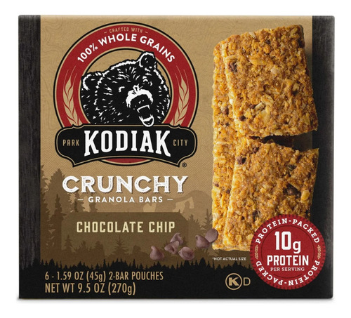 Kodiak Crunchy Granola 6 Bars-chocolate Chip C/proteina