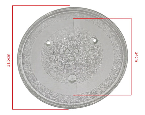 Plato De Microondas Con Encastre Trébol Diámetro De 31,5 Cm