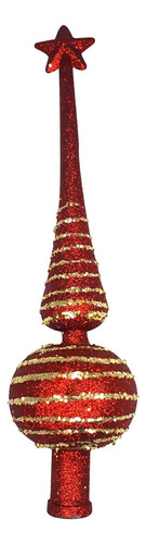 Pack X10 Puntal Arbol Navidad Pico Decoracion 27 Cm Color Rojo