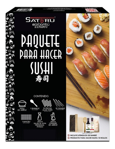 Paquete Para Hacer Sushi Satoru De 8 A 10 Rollos