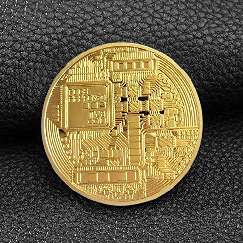 Moneda De Bitcoin Dorada/plateada, Bronce, Física, Bitcoins, Coleccionable, Colección De Arte, Colección De Arte, Decoración Navideña Física,