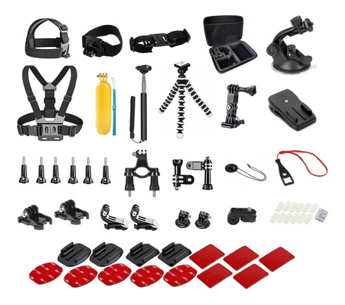 Kit Universal De Accesorios Para Cámara Deportiva 46 Piezas