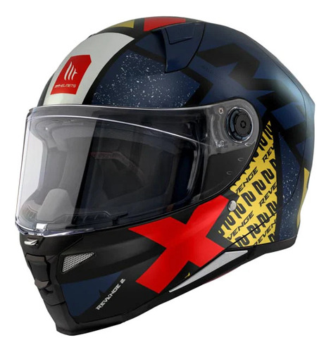 Casco Integral Mt Ff110 Revenge 2 Light B7 Azul Perla Mate