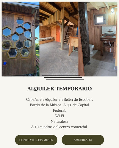 Alquiler Cabaña Zona Norte