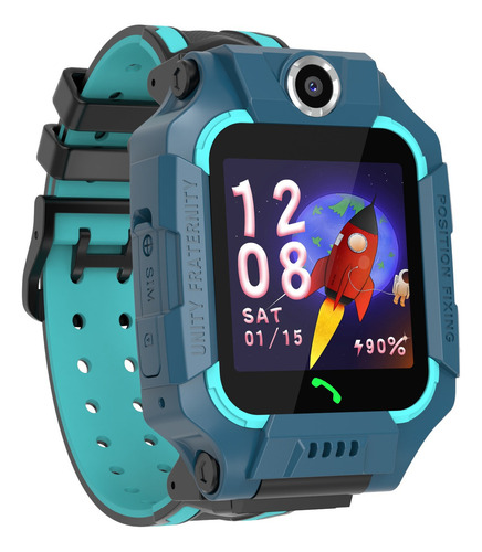 Hancdon Z6f Niños Smartwatch Impermeable A Prueba De Sudor Larga Vida Posicionamiento De Seguimiento Bluetooth Llamada Niños Niñas Reloj Inteligente Azul Petróleo