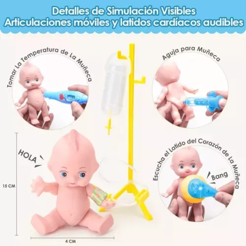 Kit de juguetes de médico para niños, juego médico de 62 piezas, juego  médico para niños, kit educativo para dentistas con estetoscopio  electrónico