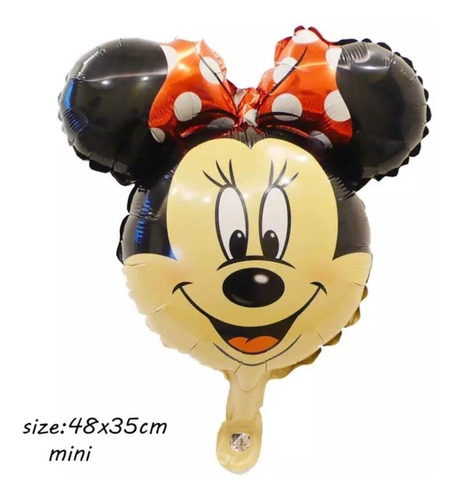 3 Globos Cabeza Mickey , Minnie - Ideal Para Centro De Mesas