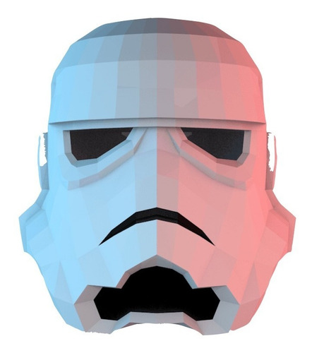 Imagen 3 de 4 de Máscara Stormtrooper Plantilla Para Armar (formato Pdf)