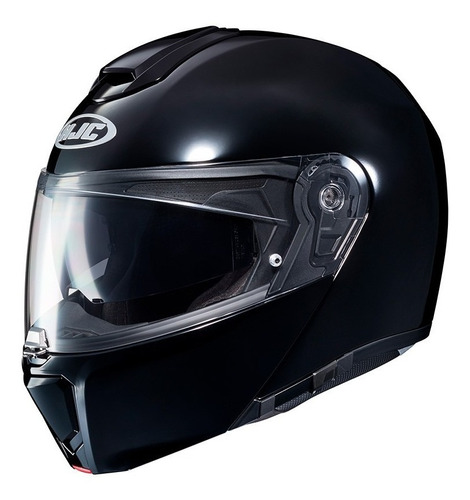 Casco Moto Rebatible Hjc Rpha90 Black En Fibra De Carbono