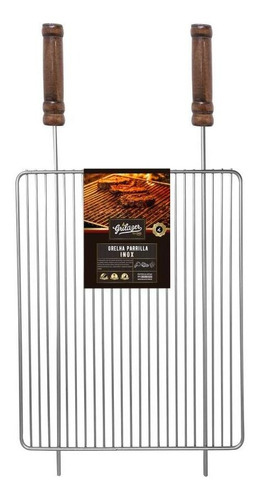 Grelha Parilla Uruguaia Gourmet Em Inox Para Carnes 40x50