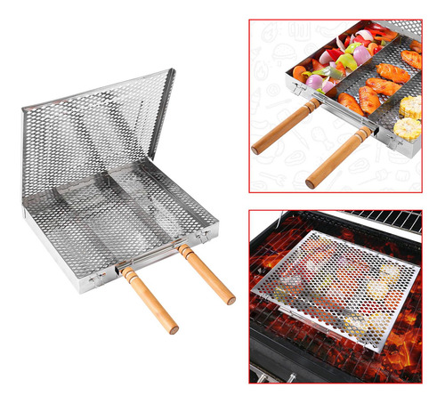 Cesta Para Parrilla, Cesta Para Asar Pescado, Parrilla