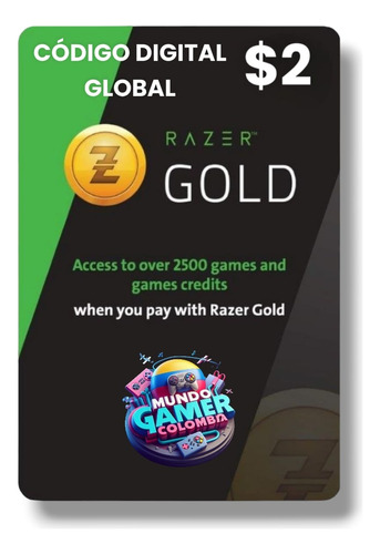 Tarjeta De Regalo Razer Gold 2 Usd  (entrega Inmediata)