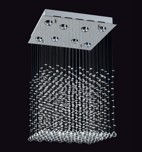 Colgante Mather Simple 10 Luces ,cairel Cristal Magnalum