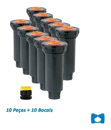 Imagem 9 de 10 de Aspersor Spray Irrigação Rain Bird 1804 - 10 Peças C/bocal