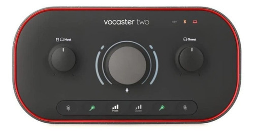 Interfaz de Audio Focusrite Vocaster Two color negro