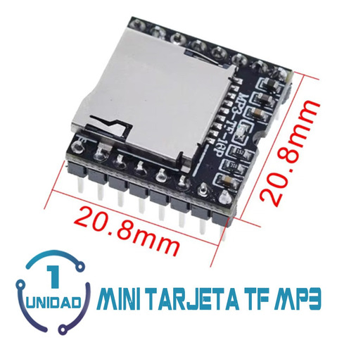 1 Modulo De Tarjeta Tf Mp3 Audio Arduino Esp32 Player Sonido