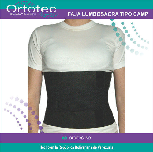 Faja Lumbosacra Tipo Camp 4 Barras De Aluminio Ortoptedic