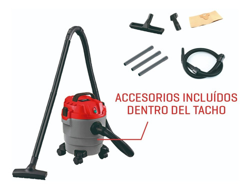 Imagen 3 de 9 de Aspiradora Sin Bolsa Kommberg Sopladora 10 Lts Polvo Liquido