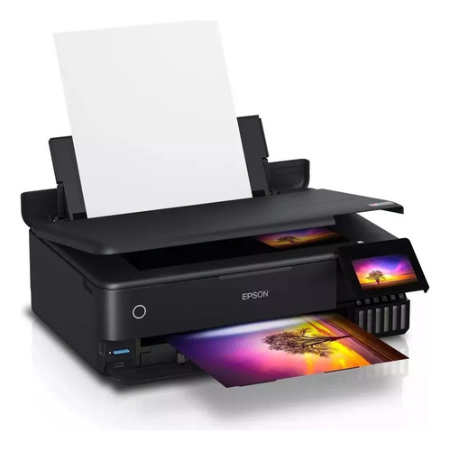 Impresora A Color Multifunción Epson Ecotank L8180 Negra