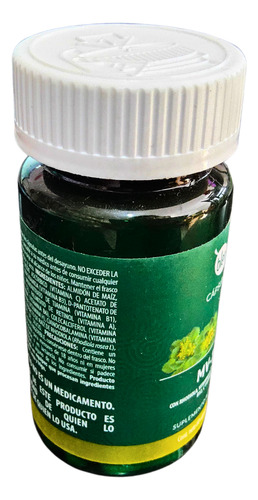 Rhodiola Vitaminas Biotina Ácido Fólico 60 Cápsulas Energía Rendimiento Cognitivo