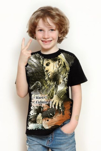 Camiseta Criança Frete Grátis Banda Nirvana Kurt Cobain