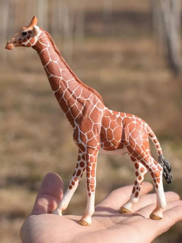 Imagem 6 de 8 de 2 Miniaturas Animais Girafa Tigre Africa Selvagem Brinquedos