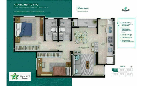 Imagem 15 de 18 de Apartamento À Venda No Bairro Dos Imigrantes - Criciúma/sc - 380