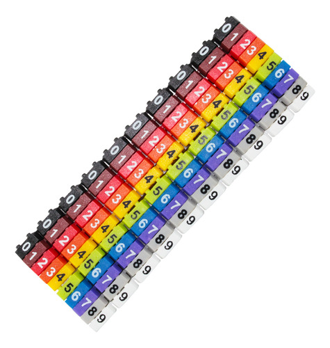 Marcador De Cabo De Rede Utp Anilha Números Pacote C/ 100 Pç