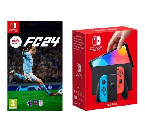 Nintendo Switch Oled + Fc24 Fisico + 60 Juegos Mercadotechno