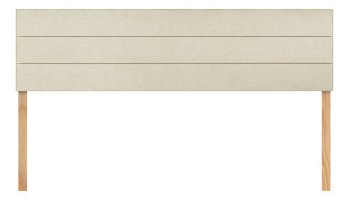 Cabecera King Size Dotico Raya Horizontal 3 En 1 Moderna Color Lino
