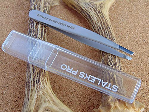 Pinzas Para Cejas, Staleks Pro, Tipo 4, Tinte Quirúrgico