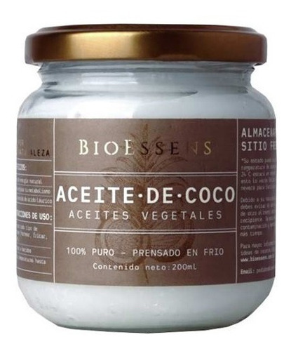 Aceite De Coco Natural 100% Puro (colombiano) 200ml
