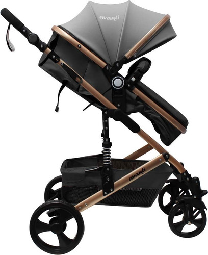 Cochecito Bebe Avanti Convertible En Moisés 3 En 1 Huevito Color Gris