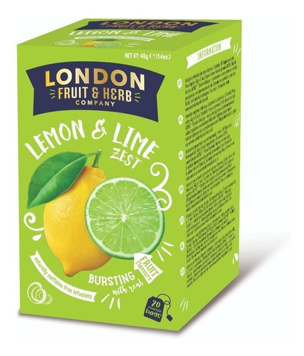 London Fruit & Herb Té Lemon & Lime, 20 Sobres