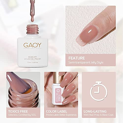 Esmalte Para Uñas En Gel Colores Rosa Y Nude De 7.3 Ml 6 Pz