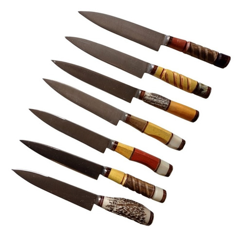 Imagen 1 de 10 de Cuchillo Campo Artesanal X 3unidades Con Vaina