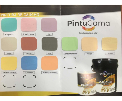 Imagen 2 de 2 de Pintura De Caucho Blanco Pintugama Por Galón