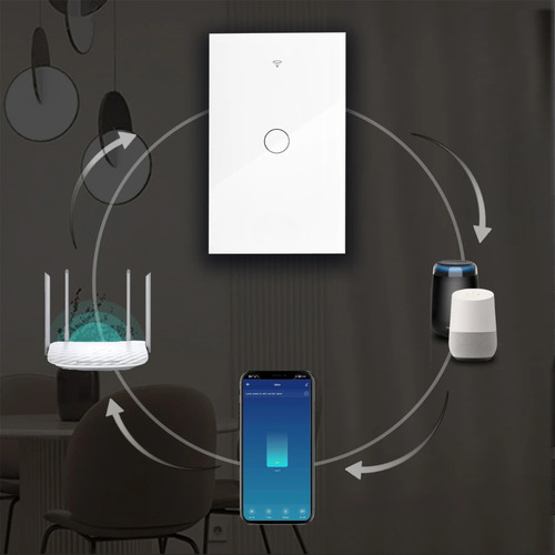 Interruptor Inteligente Wifi 1 Botão Android Ios Automação