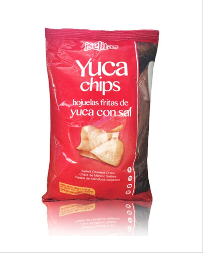 Yuca Chips Con Sal Snacks Iselitas 180g.
