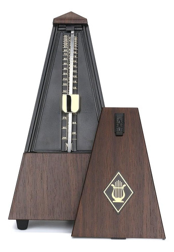 Metronomo Mecanico Para Piano Profesional, Plastico Marron