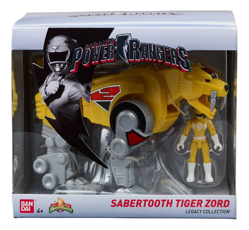 Power Rangers Mighty Morphin Sabertooth Tigre Ação Zord