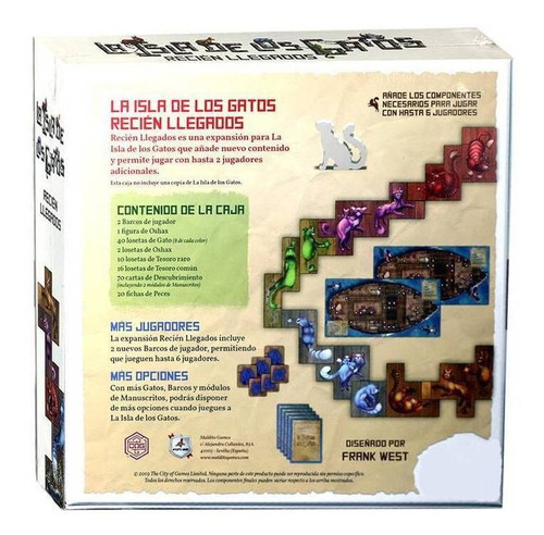 Jogo de tabuleiro Cat Island The City of Games Maldito Games