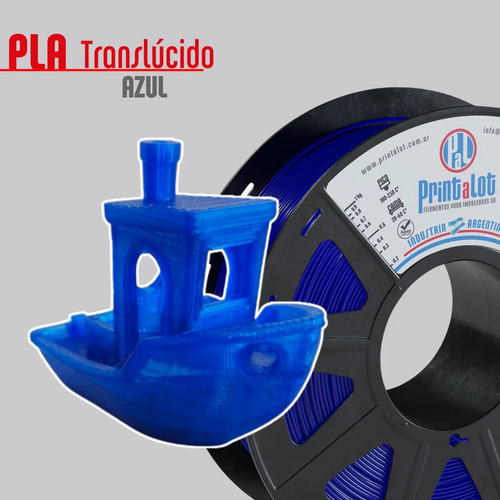Filamento 3d Printalot Pla Translúcido 1kg 1,75mm Cor Azul