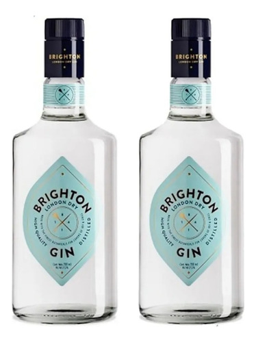 Gin Brighton London Dry 700 Ml. Pack X2