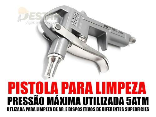 Kit Jogo Compressor 5 Acessórios Pistola Pintura Completo